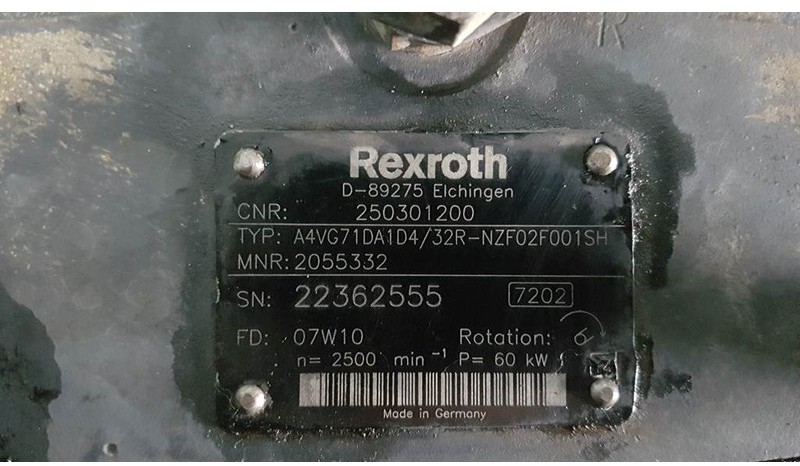 Гідравліка Rexroth A4VG71DA1D4/32R - Drive pump/Fahrpumpe/Rijpomp: фото 4