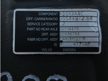Volvo 20714479/20836784/RSS1344C RATIO 1/264 VOLVO FH EURO 6 - Задня вісь в категорії Вантажівки: фото 5