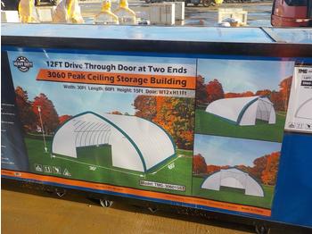 Житловий контейнер Unused 2021 30' x 60' x 15' Peak Ceiling Shelter, Commercial Fabric, Waterproof, UV & Fire Resistant, 13' x 13' Drive Through Door: фото 1