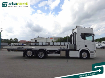 Бортова вантажівка/ Платформа Scania R770 V8 Fahrzeugtransporter, Retarder, Seilwinde: фото 4