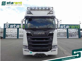 Бортова вантажівка/ Платформа Scania R770 V8 Fahrzeugtransporter, Retarder, Seilwinde: фото 2