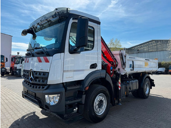 Самоскид вантажівка, Вантажівка з маніпулятором Mercedes-Benz AROCS 1832 4x2 Euro 6 Kipper Kran FASSI F120FB: фото 2