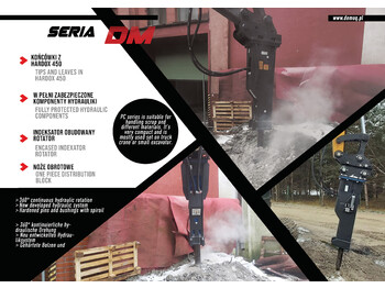Новий Гідравлічний молот в категорії Екскаватори DEMOQ DM1000 Hydraulic breaker 860 kg: фото 2