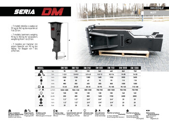 Новий Гідравлічний молот в категорії Екскаватори DEMOQ DM1000 Hydraulic breaker 860 kg: фото 3