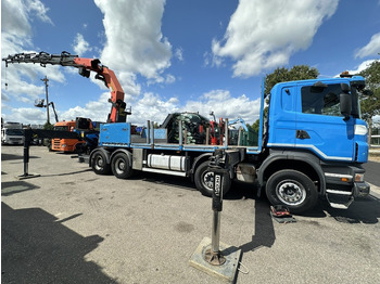 Бортова вантажівка/ Платформа, Вантажівка з маніпулятором Scania G440 8x4 PRITSCHE + KRAN (26.5m!) PALFINGER PK78002 SH G 8x + 1 + WINCH - PLATFORM 6m25 - MANUAL - HUB REDUCTION - STEEL SPRING - EURO 5 - BE TRUCK: фото 4
