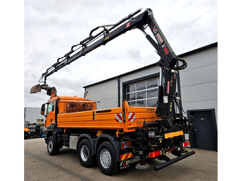 Самоскид вантажівка, Вантажівка з маніпулятором MAN TGS 28.360 6x4-4 HIAB 144E-4 Kran Euro5: фото 3