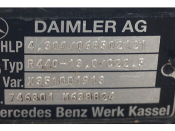 Задня вісь в категорії Вантажівки Mercedes-Benz R440-13A/C22.5 43/10 I=4.300: фото 4