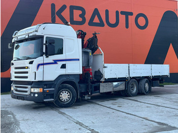 Бортова вантажівка/ Платформа, Вантажівка з маніпулятором Scania R 440 6x2*4 FASSI F260XP / PLATFORM L=6760 mm: фото 2