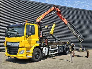 Гаковий мультиліфт вантажівка, Вантажівка з маніпулятором DAF CF 330 6x2-4 / PALFINGER CRANE + HOOKLIFT: фото 2