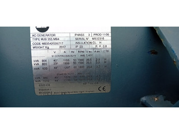 MAN MAN Generator Set Stamford 640 KW 800 KVA Diesel, 2017 Model, 931 HP, 8000 kg, Low Hours, For Sale in Poland в лізинг MAN MAN Generator Set Stamford 640 KW 800 KVA Diesel, 2017 Model, 931 HP, 8000 kg, Low Hours, For Sale in Poland: фото 5