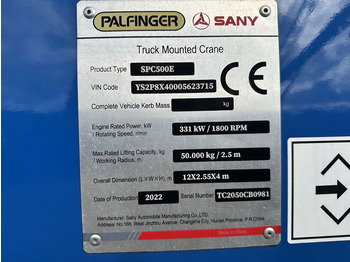 Всюдихідний кран Sany Palfinger-Sany SPC500E: фото 5