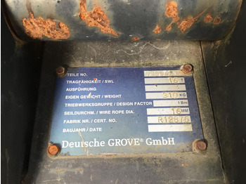 Запчастини в категорії Крани Grove Hookblock 16mm 1 sheave 16t: фото 3