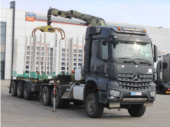 Тягач, Напівпричіп лісовоз Mercedes-Benz Arocs 3351, 6x6, HYDRAULIC ARM LOGLIFT ET450, TYRES 80%: фото 3 Тягач, Напівпричіп лісовоз Mercedes-Benz Arocs 3351, 6x6, HYDRAULIC ARM LOGLIFT ET450, TYRES 80%: фото 3