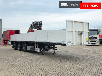 Бортовий напівпричіп/ Платформа Fellechner SB31-L36 / Rollkran / Lenkachse: фото 3