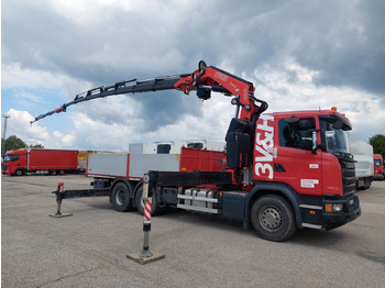 Бортова вантажівка/ Платформа, Вантажівка з маніпулятором Scania G 410LB 6x4 HNA + Kran Fassi F545RA.2.27 FLY-JIB: фото 2