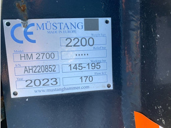 Гідравлічний молот в категорії Будівельна техніка Mustang HM2700: фото 3