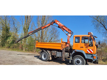 Самоскид вантажівка, Вантажівка з маніпулятором MAN TGM 18.240PS 4x4 3.S-Kipper mit Kran: фото 3