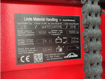 Штабелер Linde L16-1173 (LACK NEU): фото 5