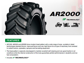 Новий Шина в категорії Зернозбиральні комбайни Advance AR2000 IF 1050/50R32 CFO for combine harvester and tractor.: фото 4