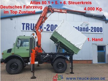 Комунальна/ Спеціальна техніка, Вантажівка з маніпулятором Unimog U1450 4x4 Atlas 80.1 Kran 5.&6. Steuerkreis 1.Hd: фото 1