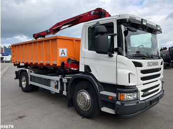 Самоскид вантажівка, Вантажівка з маніпулятором Scania P 320 HMF 12 Tonmeter Z-kraan + Kipper 11m³: фото 4