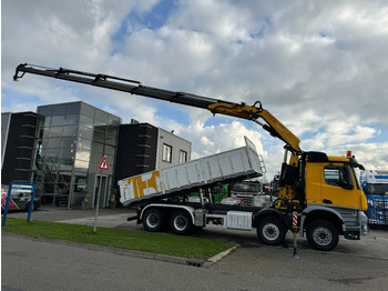 Самоскид вантажівка, Вантажівка з маніпулятором Mercedes-Benz Arocs 4448 8X4 + EURO 6 + FASSI F315 + REMOTE + KIPPER + STEERING AXLE: фото 3
