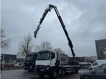Бортова вантажівка/ Платформа, Вантажівка з маніпулятором Renault C430 8X4 - EURO 6 + HIAB 288 E-5 + JIB 70X-4 + R: фото 3