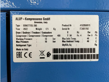 Новий Повітряний компресор Alup Sonetto 5 - 200 Elektrische Schroefcompressor 4 kW 470 L/Min 10 Bar op ketel: фото 3