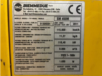 Теплова гармата Dieselheater Air to Air SM 460M 119 kW - 8000 m3 / h Diesel Heater Kachel: фото 3