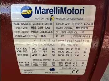 Електричний генератор Marelli M8B 315 SA4 Alternator 300 kVA generatordeel SAE 1 / 14: фото 3