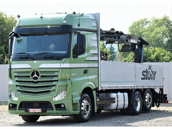 Вантажівка з маніпулятором, Бортова вантажівка/ Платформа Mercedes-Benz Actros 2545 Pritsche 6,60m + ATLAS 125.2: фото 3