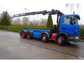 Вантажівка з маніпулятором, Самоскид вантажівка Scania R 124G 420 8x2 Kran (2006)-Container- Kipper: фото 2