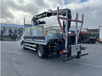 Бортова вантажівка/ Платформа, Вантажівка з маніпулятором Renault Trucks D 14 Flatbed drop side poling truck: фото 4