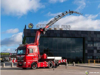 Бортова вантажівка/ Платформа, Вантажівка з маніпулятором MAN TGX 28.500 6x2 HMF 5020K-RC Fly Jib Crane: фото 2