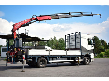 Вантажівка з маніпулятором, Бортова вантажівка/ Платформа DAF XF 105.410 4x2 FASSI F 190 Trailer: фото 2