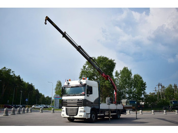 Вантажівка з маніпулятором, Бортова вантажівка/ Платформа DAF XF 105.410 4x2 FASSI F 190 Trailer: фото 4