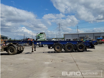 Бортовий напівпричіп/ Платформа Dennison Trailers Tri Axle Skelton Trailer, Lift Axle: фото 2