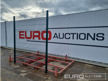 Будівельне обладнання Unused Galvanised & Powder Coated Heavy Duty (5mm) Wire Mesh Fencing, 25 x H2.4m x W2.2m Panels, 26 x 60mm x 60mm x3m Posts, with Fittings (Green): фото 3