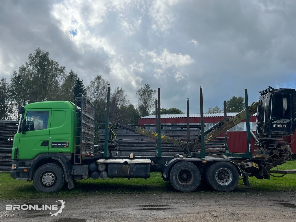 2001 Scania R144 6x4 Loglift + 1997 Närko TP3-RT-280 - Лісовоз, Вантажівка з маніпулятором: фото 3 2001 Scania R144 6x4 Loglift + 1997 Närko TP3-RT-280 - Лісовоз, Вантажівка з маніпулятором: фото 3