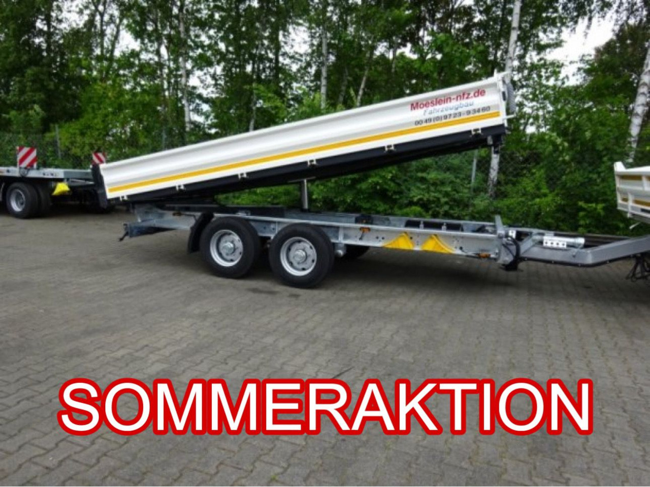 Möslein TTD 11 Weiß  neuer Tandem 3- Seitenkipper Tieflader-- Neufahrzeug -- - Самоскид причіп: фото 1 Möslein TTD 11 Weiß  neuer Tandem 3- Seitenkipper Tieflader-- Neufahrzeug -- - Самоскид причіп: фото 1