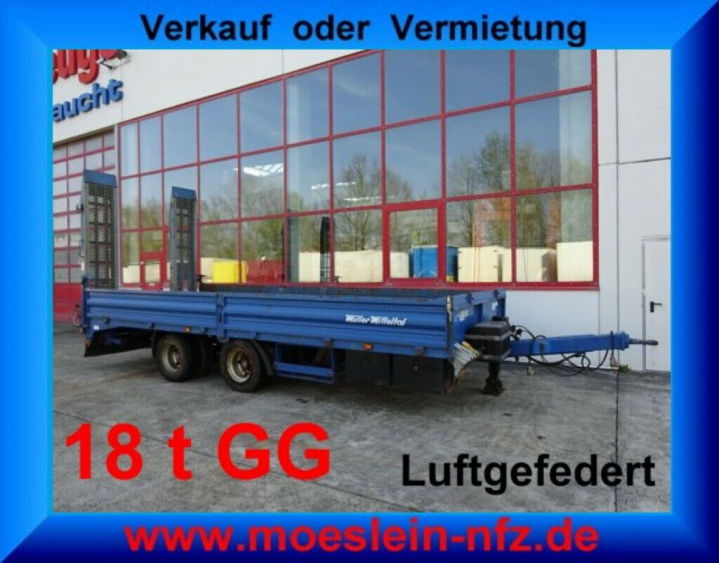 Müller-Mitteltal 18 t GG Tandemtieflader - Низькорамна платформа причіп: фото 1 Müller-Mitteltal 18 t GG Tandemtieflader - Низькорамна платформа причіп: фото 1