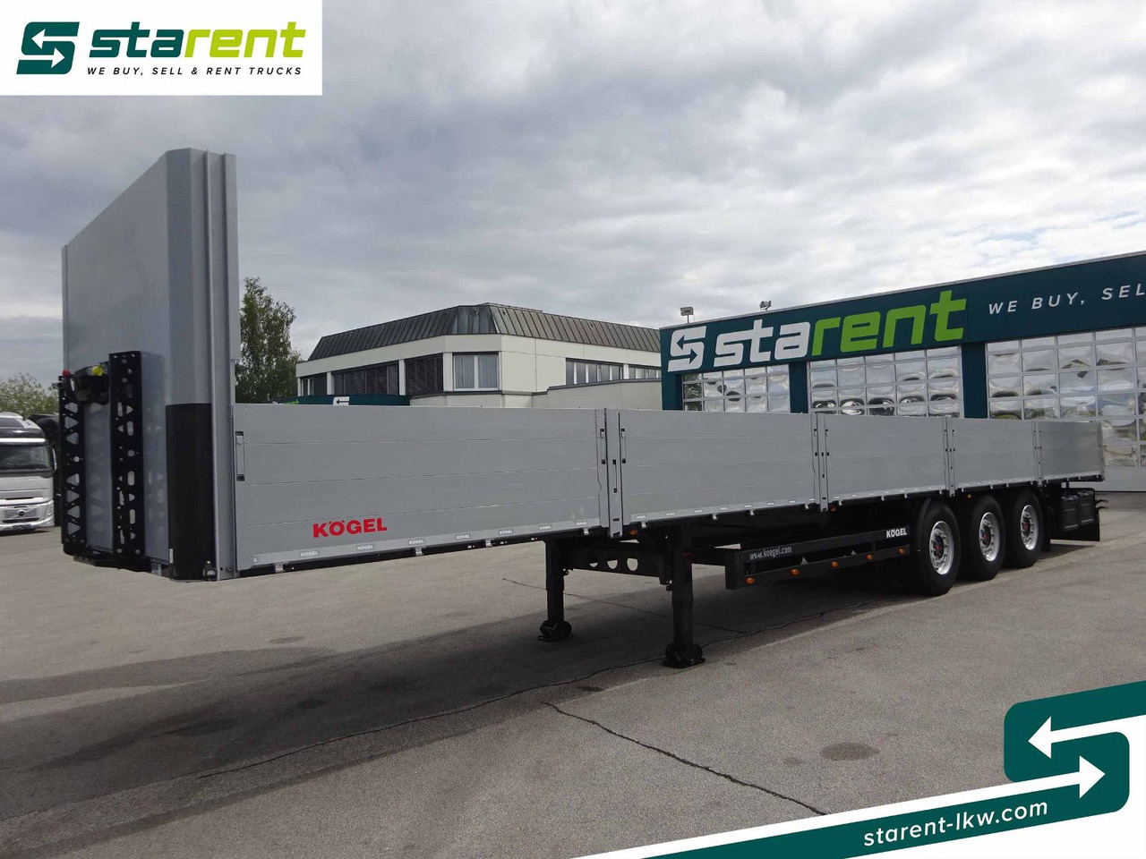 Kögel Baustofftrailer, Liftachse, Lenkachse - Бортовий напівпричіп/ Платформа: фото 1 Kögel Baustofftrailer, Liftachse, Lenkachse - Бортовий напівпричіп/ Платформа: фото 1