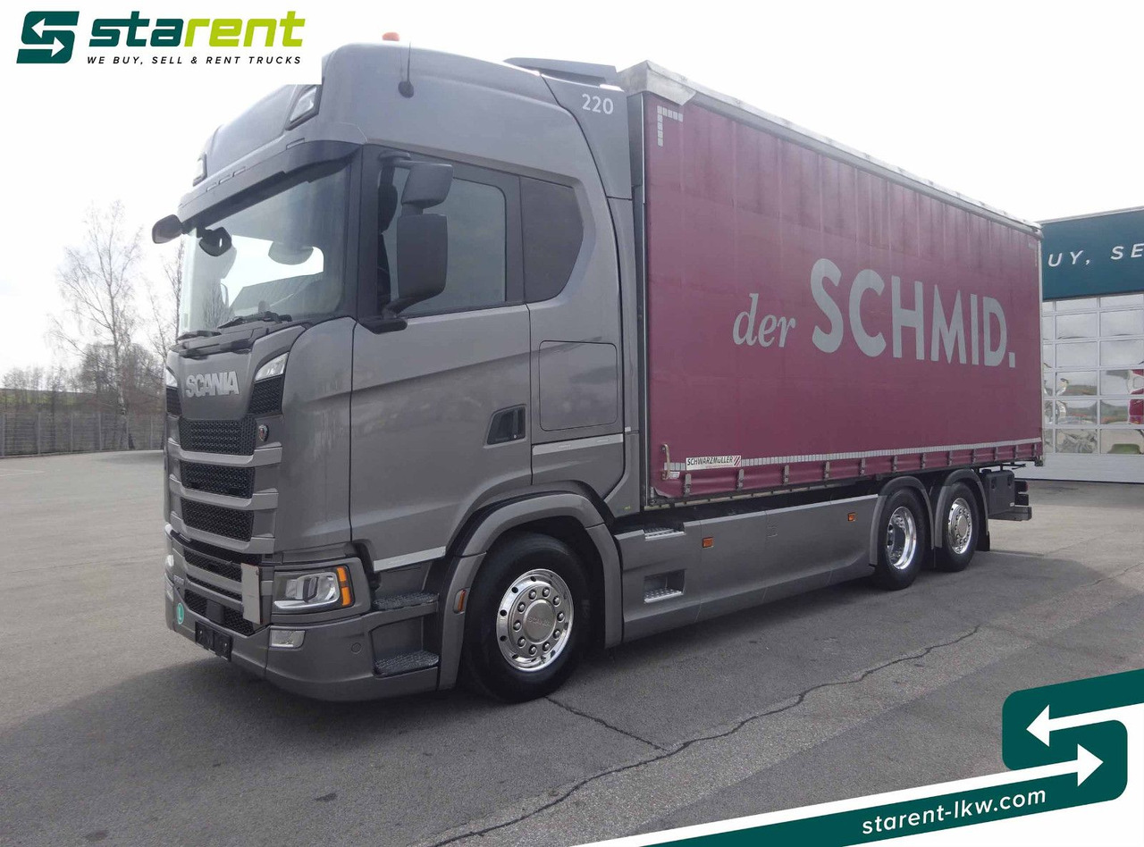 Scania S500 Planen Aufbau Schwarzmüller 6x2, Standklima - Тентована вантажівка: фото 1 Scania S500 Planen Aufbau Schwarzmüller 6x2, Standklima - Тентована вантажівка: фото 1
