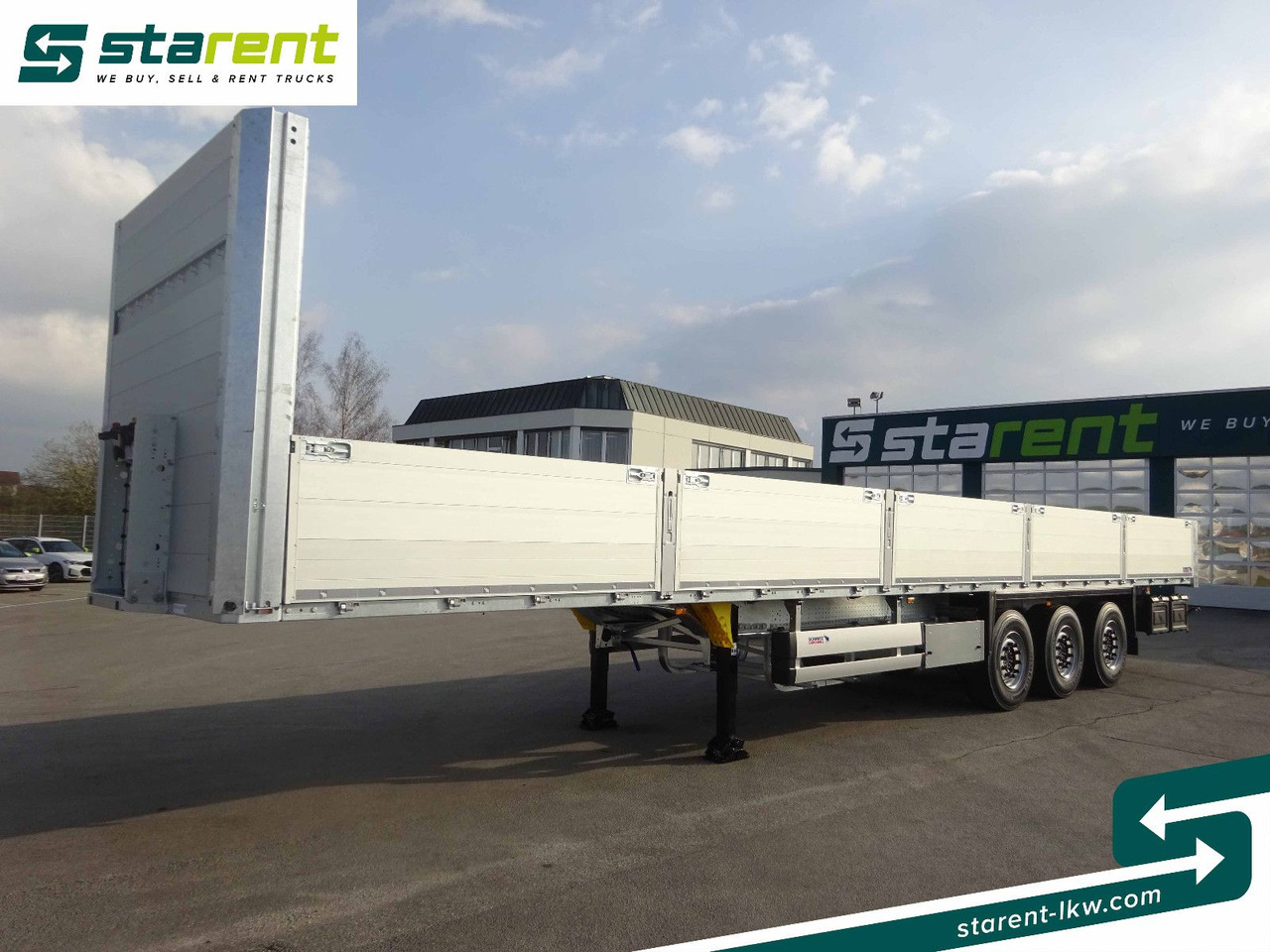 Schmitz Cargobull Baustofftrailer, Liftachse, 80cm Bordwände - Бортовий напівпричіп/ Платформа: фото 1 Schmitz Cargobull Baustofftrailer, Liftachse, 80cm Bordwände - Бортовий напівпричіп/ Платформа: фото 1