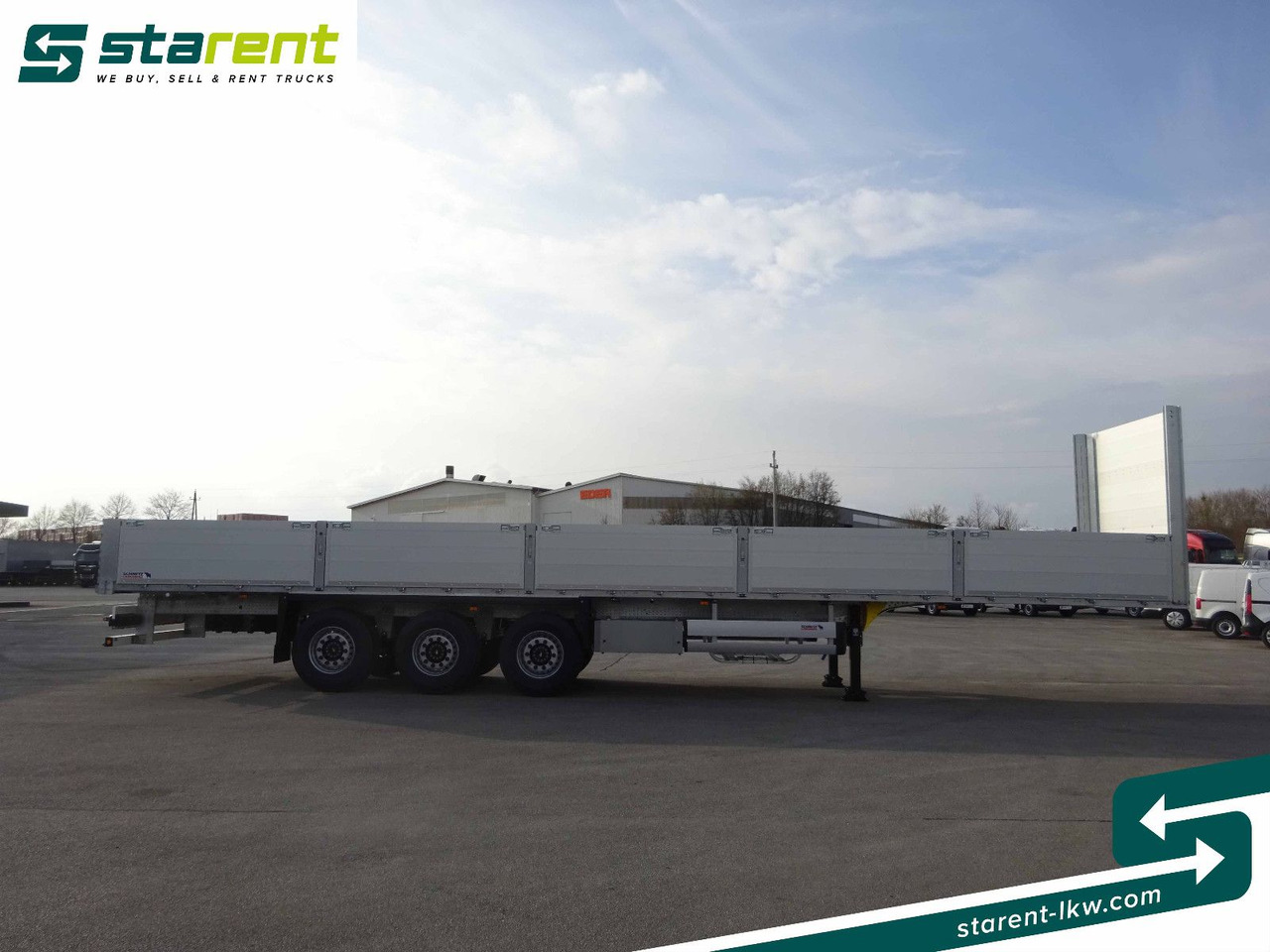 Schmitz Cargobull Baustofftrailer, Liftachse, 80cm Bordwände - Бортовий напівпричіп/ Платформа: фото 4 Schmitz Cargobull Baustofftrailer, Liftachse, 80cm Bordwände - Бортовий напівпричіп/ Платформа: фото 4