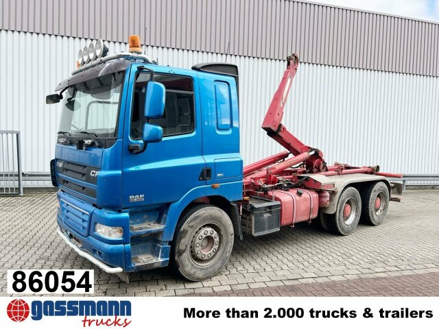 DAF AT 85.460 6x4, Abrollkipper Palfinger T20 - Гаковий мультиліфт вантажівка, Вантажівка з маніпулятором: фото 1 DAF AT 85.460 6x4, Abrollkipper Palfinger T20 - Гаковий мультиліфт вантажівка, Вантажівка з маніпулятором: фото 1