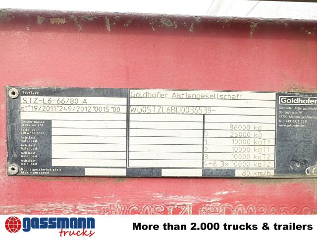 Низькорамна платформа напівпричіп Для транспортування важкої техніки Goldhofer STZ-L 6-67/80 A, 6 Achsen, 86.000kg Ges.-Gew.: фото 7 Низькорамна платформа напівпричіп Для транспортування важкої техніки Goldhofer STZ-L 6-67/80 A, 6 Achsen, 86.000kg Ges.-Gew.: фото 7