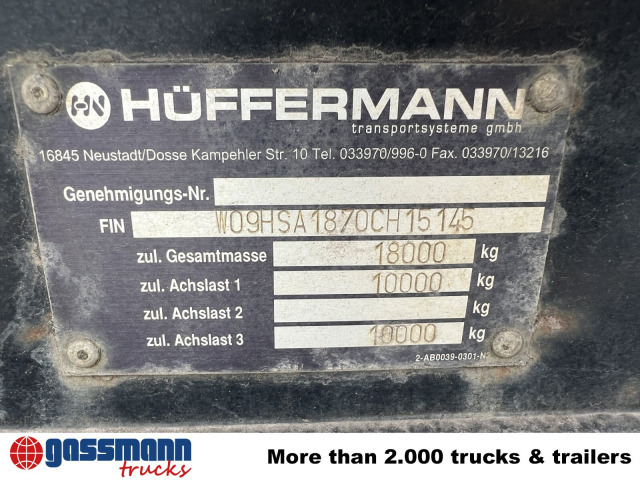 Hüffermann HSA 18.70 L Schlittenabroller - Причіп мультиліфт/ Бункеровоз: фото 4 Hüffermann HSA 18.70 L Schlittenabroller - Причіп мультиліфт/ Бункеровоз: фото 4