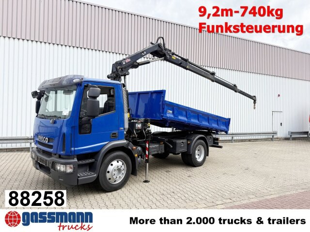 Iveco EuroCargo ML120E28K 4x2 mit Kran Hiab XS088 ES-3 - Самоскид вантажівка, Вантажівка з маніпулятором: фото 1 Iveco EuroCargo ML120E28K 4x2 mit Kran Hiab XS088 ES-3 - Самоскид вантажівка, Вантажівка з маніпулятором: фото 1