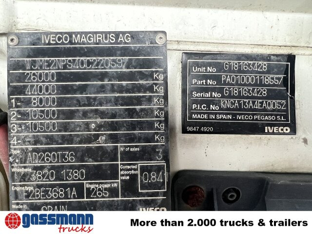 Iveco Trakker AD260T36 6x4 - Вантажівка шасі: фото 2 Iveco Trakker AD260T36 6x4 - Вантажівка шасі: фото 2